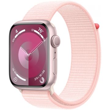 Apple Watch Series 9 GPS 45mm Pink Aluminium Case with Light Pink Sport Loop MR9J3