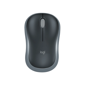 Logitech M185 Wireless Mouse, 2.4 GHz USB Receiver, PC / Mac - Gray
