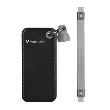 Verbatim Pocket SSD USB 3.2 Gen 2 1 TB Black/Grey