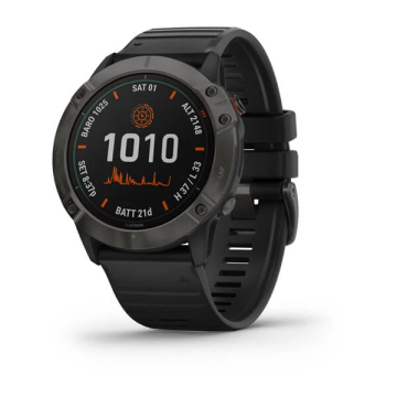 Garmin fenix 6X Pro Solar Edition - titanium carbon grey DLC with black band (010-02157-21)