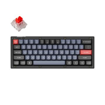 Keychron V4 60% (ANSI, Frosted Black, RGB, Hot-swap, US, Pro Red Switch) X0033SCHBH