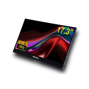 Verbatim PMT‑17 Portable 17.3 Touch‑Screen Monitor Full HD 1080p metal housing