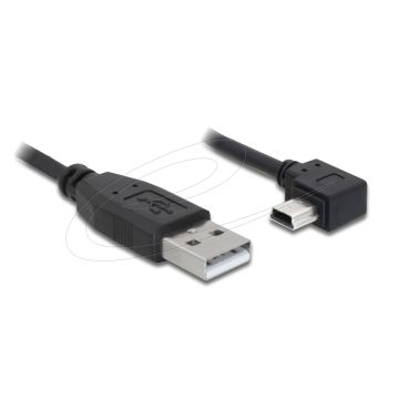 Delock Cable USB 2.0-A Plug to USB mini-B 5 pin Plug angled 1 m (82681)