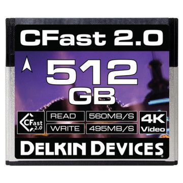 Delkin Devices 512GB Cinema CFast 2.0 560MBs / 495MBs (DDCFST560512)
