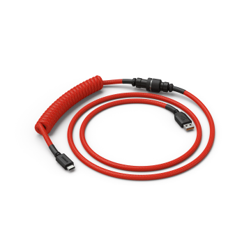 Glorious PC Gaming Race Coiled Cable USB-C to USB-A Red (GLO-CBL-COIL-RED)