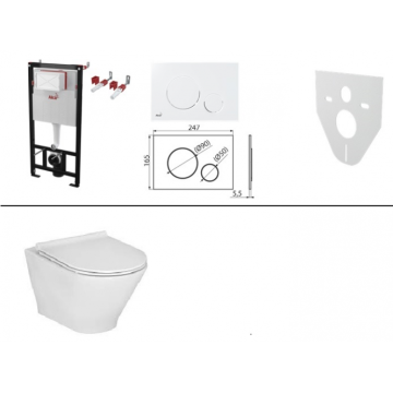 Roca WC Poda + Alcaplast Rāmja AM101 Komplekts (KOMP-ALCA11)