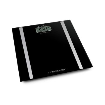 Esperanza EBS013K Bathroom Scales with Body Fat Measure - Fit - Black (EBS013K - 5901299929476)