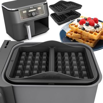 ZauberFry Waffle Liners Compatible with Ninja AF300EU, AF400EU, AF451EU, SL400EU and AF500DE (30320221649)