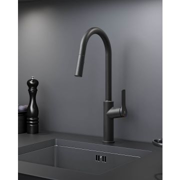 Gustavsberg Jaucējkrāns Epic Izvelkama Iztece Black Matte (GB41209959 53)