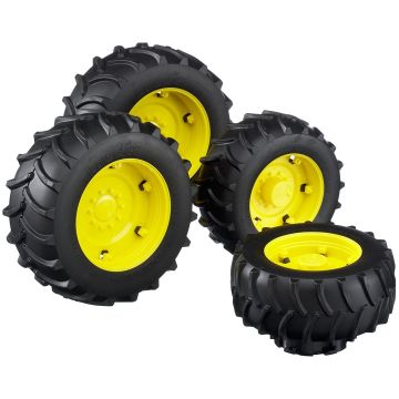 Bruder TOP Pro Series Tractors Twin Tyres with Yellow Rims (02012)
