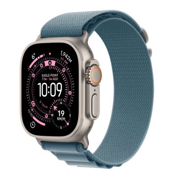 Apple Watch Ultra 3 GPS + Cellular 49mm Natural Titanium Light Blue Alpine Loop (M) MEWM4