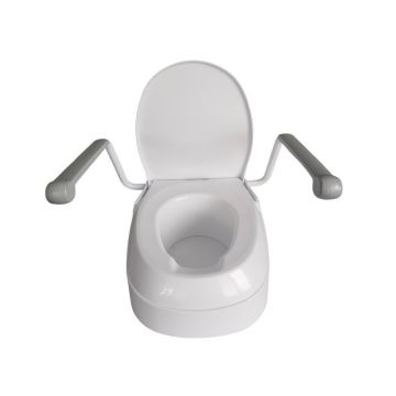 Mobilex Raising Toilet Seat with Handrails (PLN001/5740001400090) Tualetes Poda Paaugstinājums, Paliktnis ar Rokturiem
