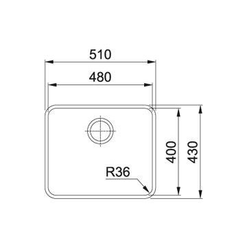 Franke Virtuves Izlietne Aton ANX 110-48 51x43 (122.0336.883)