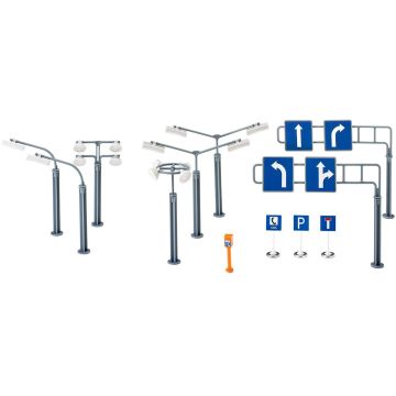 Siku Road signs and street lamps (5594)