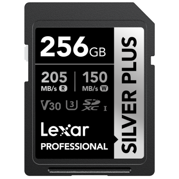 Lexar SDXC Professional SILVER Plus 1066x UHS-I/U3/A2/4K R205/W150 (V30) 256GB (LSDSIPL256G-BNNNG)
