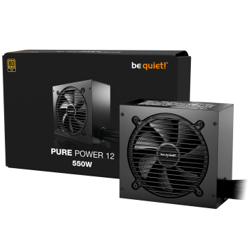 be quiet! Pure Power 12 power supply, 80 PLUS Gold, ATX 3.1, PCIe 5.1 - 550 Watts (BP001EU)