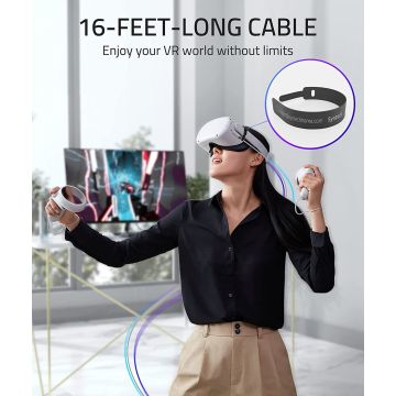Syntech USB-C 5M Link Cable for Oculus/Meta Quest 2/1 And PC/Steam VR