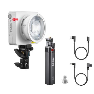 Godox ML100R KIT3 Portable LED RGB Light Kit (with Battery Holding Grip BG02)