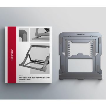 Axagon Laptop Stand 10 inch-17.3 inch Aluminum Grey (STND-LAG)
