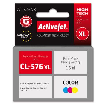 Activejet AC-576NX Canon printer ink (replacement Canon CL-576XL)