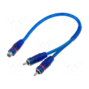 4Carmedia Premium Blue RCA socket to RCA plug x2 (RCA-HQ.Y2/1)