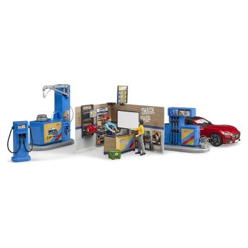 Bruder bworld filling station with vehicle and carwash (62111)