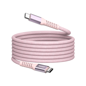 Verbatim Sync & Charge USB‑C to USB‑C 100 W Magnetic Cable – 120 cm Pink