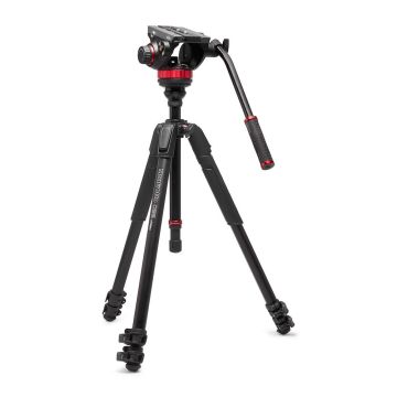 Manfrotto 502 Video Head with 055 Video Aluminium 3-s Leg Tripod Kit (MVK502055XPRO3V)