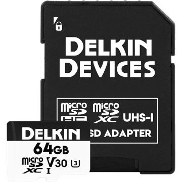 Delkin Devices Trail Cam Hyperspeed microSDXC 64GB Class 10 U3 V30 R100/W75 (DDMSDAHS64GB)
