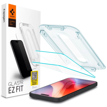 Spigen Glass tR EZ Fit 2 Pack, transparency - iPhone 15 (AGL06903)