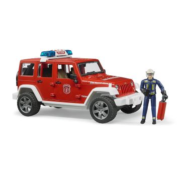 Bruder Jeep Wrangler Unlimited Rubicon Fire Department Vehicle with Fireman Play Set 02528