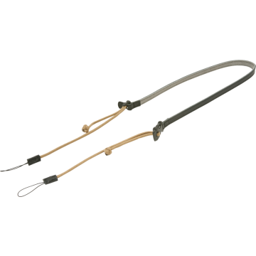 Artisan & Artist ACAM-P12 Flynn Camera Paracord Strap with adjust lengths in Leather (with Loop) Tan