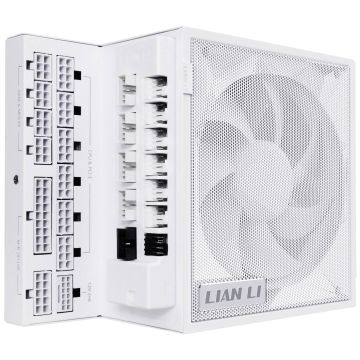Lian Li EDGE GOLD 1200 80 PLUS Gold power supply, PCIe 5.1, ATX 3.1 - 1,200 watts, white, including USB hub (Edge Gold 1200W White (with USB HUB))