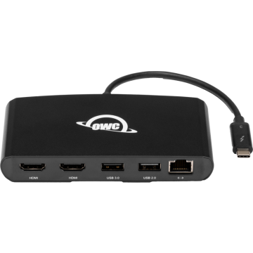 OWC Dock Thunderbolt 3 mini-Dock - 5 Port, 2 x HDMI, feat. 2 x HDMI 4K60, USB 3, USB 2, 1GB Network