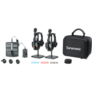 Saramonic WiTalk9 WT2S 2-Person Full-Deplex 1.9GHz Wireless Headset Intercom System w/ carry case WITALK9 WT2S