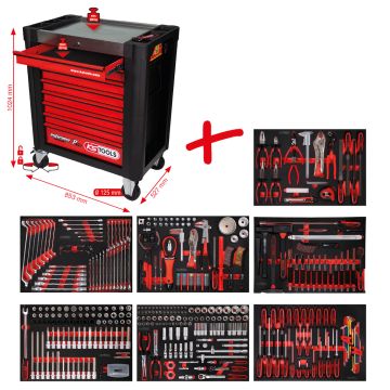 KSTools Performanceplius tool trolley KStools P10 with 397 tools and 8 drawers.