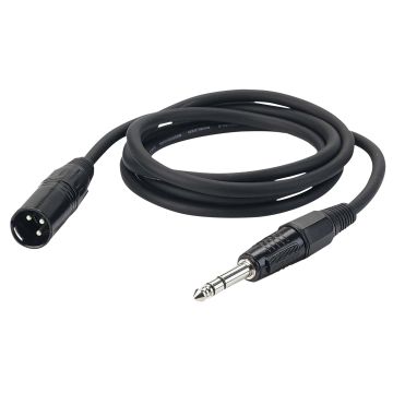 DAP Balanced Audio Cable XLR Male Stereo Jack 1.5m (FL04150)