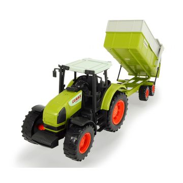 Dickie Toys CLAAS Ares Set Large Tractor with Trailer and Tilt Mechanism, 57 cm Long, for Ages 3 and Above (203739000)