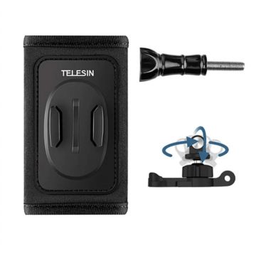 Telesin Backpack Strap Mount Kit with 360° J-hook for Sports Cameras (GP-BPM-005)