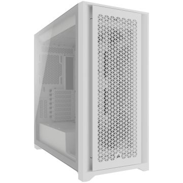 Corsair iCUE 5000D Airflow Core Mid Tower, Tempered Glass - White (CC-9011262-WW)