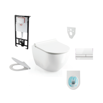 Ravak Uni Chrome WC Poda + Alcaplast Rāmja A101 Komplekts (KOMP-ALCA6)