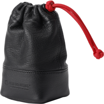 Artisan & Artist ACAM-LPL140 Full Leather Lens Pouch (M) Black