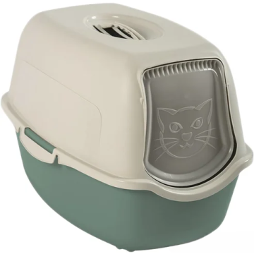 ROTHO Bailey Hooded Litter Box Green White (4004505092)