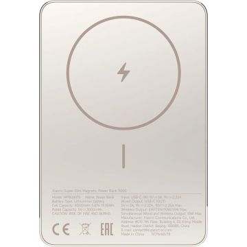 Xiaomi Power Bank Super Slim Magnetic 5000mAh Gold