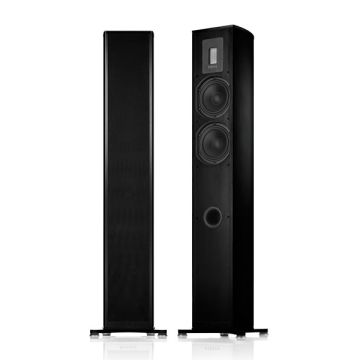 Piega Premium 701 Black Anodised Aluminum Cabinet Black Fabric Cover (Single Speaker)