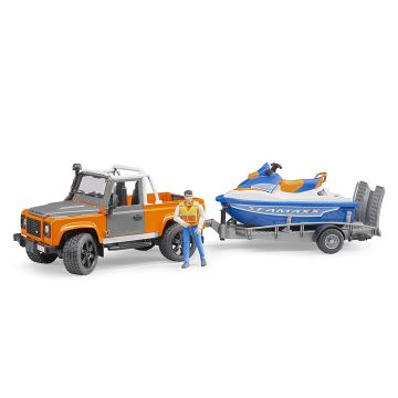 Bruder Land Rover Defender With Pendant, Under the Sea and Personality Scooter (02599)