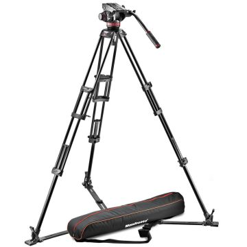 Manfrotto 502 Fluid Video Head & 546GB Aluminium Twin Leg Tripod (MVH502A,546GB-1)