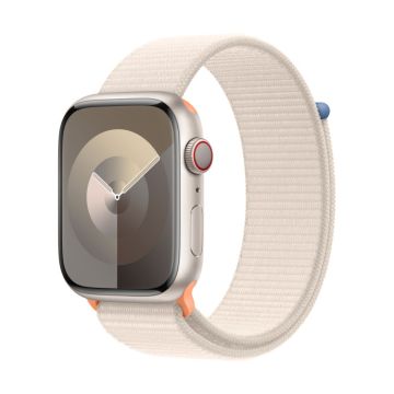 Apple Watch Series 9 GPS + Cellular 45mm Starlight Aluminium Case with Starlight Sport Loop MRMA3