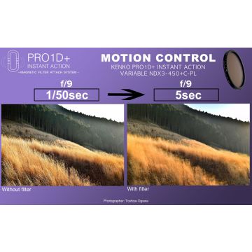 Kenko PRO1D+ INSTANT ACTION VARIABLE NDX3-450+C-PL + Adapter Ring 52mm