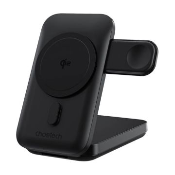Choetech B750 3in1 Mag Charger Holder 10000mAh Qi2 (Black)